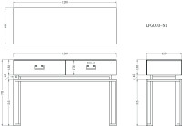 Консоль с ящиками белая/хром Консоль с ящиками белая/хром