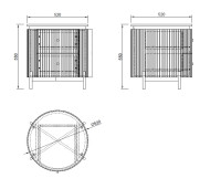 Тумбочка с 2мя ящиками и мраморной столешницей Тумбочка с 2мя ящиками и мраморной столешницей