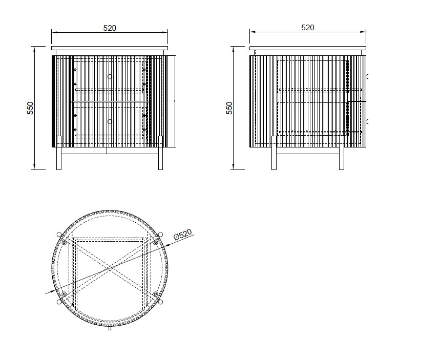 Тумбочка с 2мя ящиками и мраморной столешницей