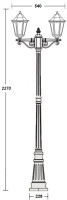 Наземный фонарь PETERSBURG M 79809MA Gb Oasis Light