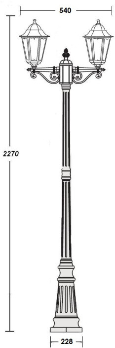 Наземный фонарь PETERSBURG M 79809MA Gb Oasis Light