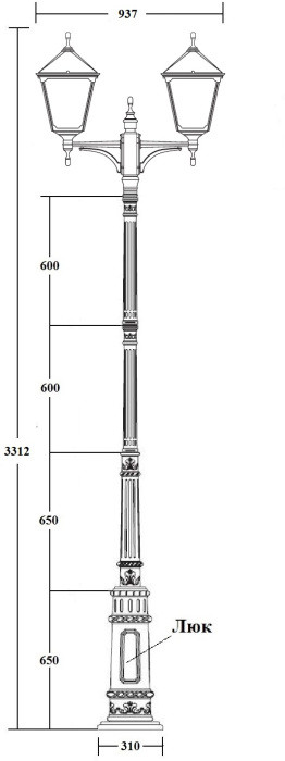 Наземный фонарь QUADRO XL 79910XLA E7 Bl Oasis Light
