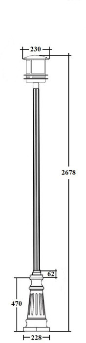 Наземный фонарь TOKIO 68310 B2 Bl opal Oasis Light