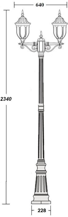 Наземный фонарь GENUYA 92109A Bl Oasis Light