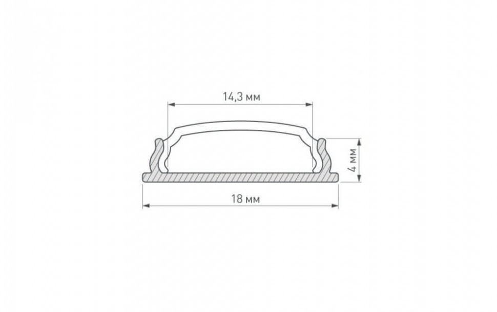Профиль Arlight ARH-Bent-W18-2000 Anod 023087