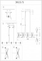 Подвесной светильник 3610 3615/S gold Newport