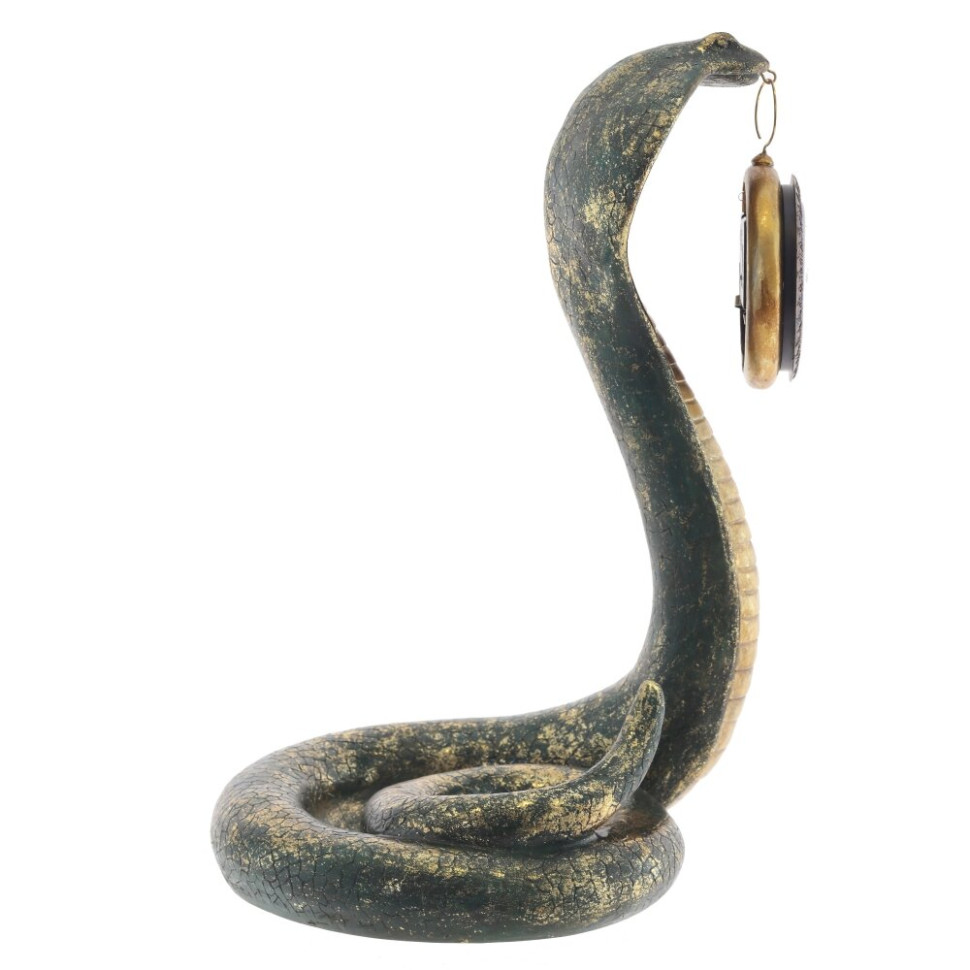 Фигурка декоративная с часами "Змея" (1хAA н/п), L23 W28 H36,5 см