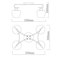Потолочная люстра De Markt City Альфа 324017704 Потолочная люстра De Markt City Альфа 324017704