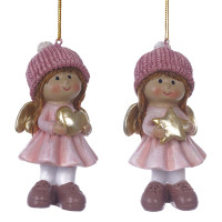 Фигурка декоративная подвесная "Ангел",  L4,5 W3,5 H10 см, 2в.