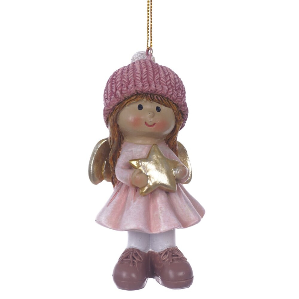 Фигурка декоративная подвесная "Ангел",  L4,5 W3,5 H10 см, 2в.