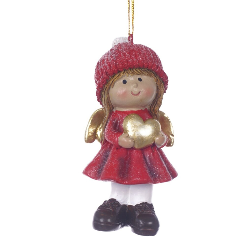 Фигурка декоративная подвесная "Ангел",  L4,5 W3,5 H10 см, 2в.