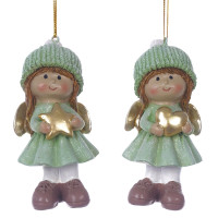Фигурка декоративная подвесная "Ангел",  L4,5 W3,5 H10 см, 2в.