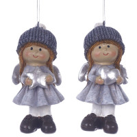Фигурка декоративная подвесная "Ангел",  L4,5 W3,5 H10 см, 2в.