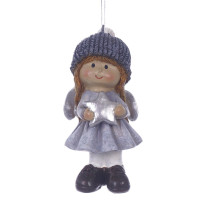 Фигурка декоративная подвесная "Ангел",  L4,5 W3,5 H10 см, 2в.