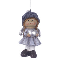 Фигурка декоративная подвесная "Ангел",  L4,5 W3,5 H10 см, 2в.