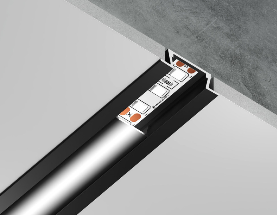 Профиль для светодиодной ленты Illumination GP1001BK/BK Ambrella