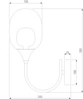Бра Spritz 70218/1 латунь Eurosvet