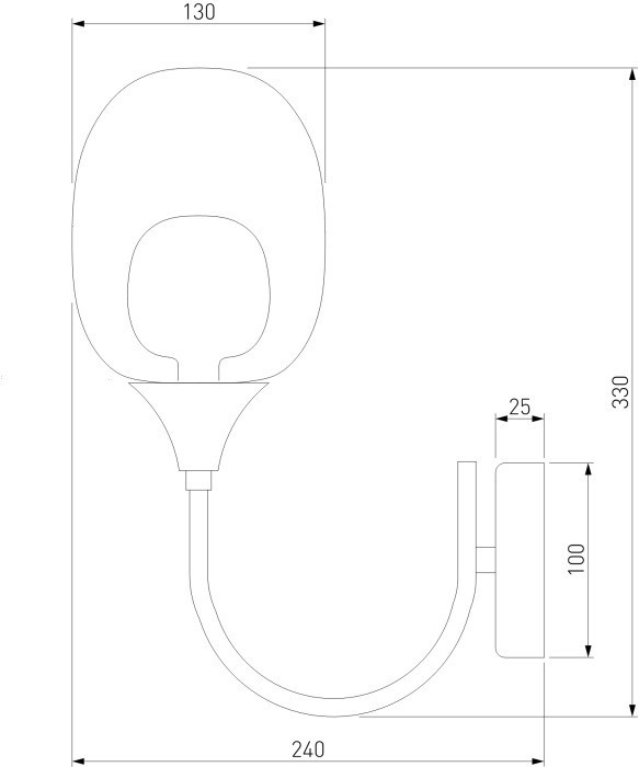 Бра Spritz 70218/1 латунь Eurosvet