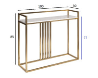 Консоль Misty Nuova искусственный мрамор/матовое золото Консоль Misty Nuova искусственный мрамор/матовое золото