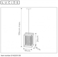 Подвесной светильник Lucide Sansa 21422/01/30 Подвесной светильник Lucide Sansa 21422/01/30