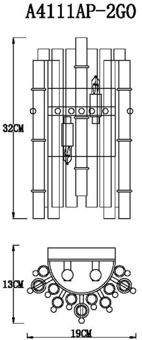 Бра Crystalla A4111AP-2GO Arte Lamp