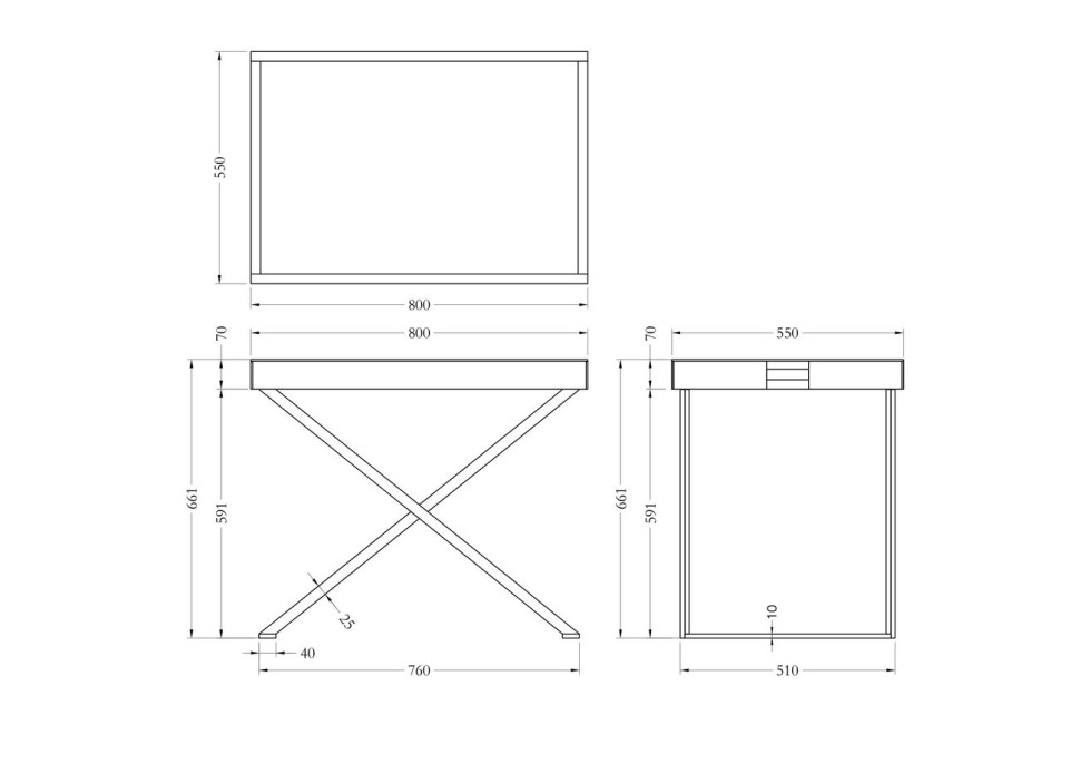 Стол сервировочный зеркальный матовый/золото