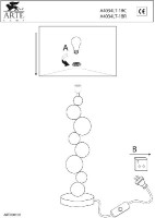 Интерьерная настольная лампа Chic A4034LT-1BR Arte Lamp