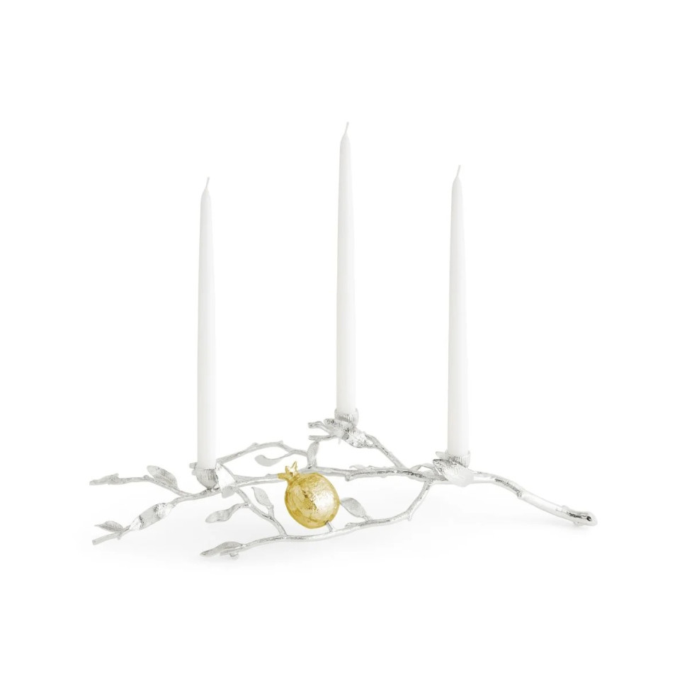 Подсвечник Michael Aram "Pomegranate Silver", 13 см