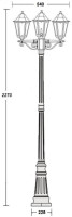 Наземный фонарь PETERSBURG M 79809MB Bl Oasis Light