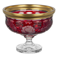 Ваза для фруктов н/н 30см."Sunrose Gold" рубин
