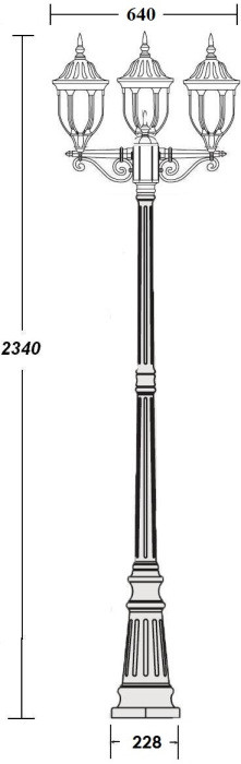 Наземный фонарь GENUYA 92109B Bl Oasis Light