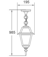 Уличный светильник подвесной  91105 lgG Bl Oasis Light