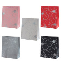 Пакет подарочный M (бумага 210г/м2, блок 12шт), L26 W12 H32 см, 5в.