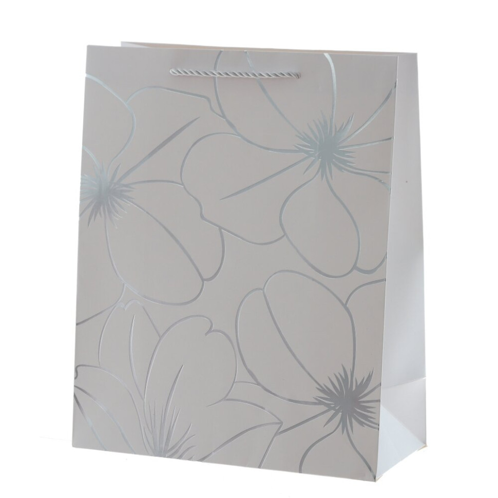 Пакет подарочный M (бумага 210г/м2, блок 12шт), L26 W12 H32 см, 5в.