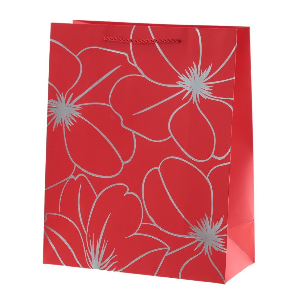 Пакет подарочный M (бумага 210г/м2, блок 12шт), L26 W12 H32 см, 5в.