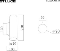 Настенный светильник Earthy SL1194.411.01 ST Luce