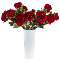 Цветок искусственный "Пион",  L25 W15 H94 см