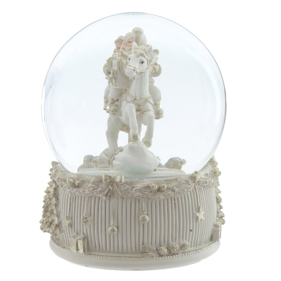 Фигурка декоративная в стекл шаре "Карусель" (ключ,муз), D 15 см, L14 W14 H19 см