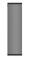Стальной трубчатый радиатор Kohr Heim 3180/12 секций с боковым подключением 3/4 черный