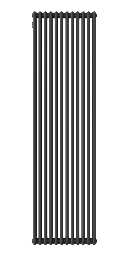 Стальной трубчатый радиатор Kohr Heim 3180/12 секций с боковым подключением 3/4 черный