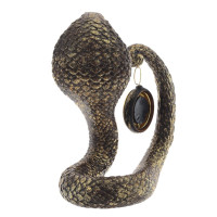 Фигурка декоративная с часами"Змея" (LR44x1 н/п), L22 W14 H25 см