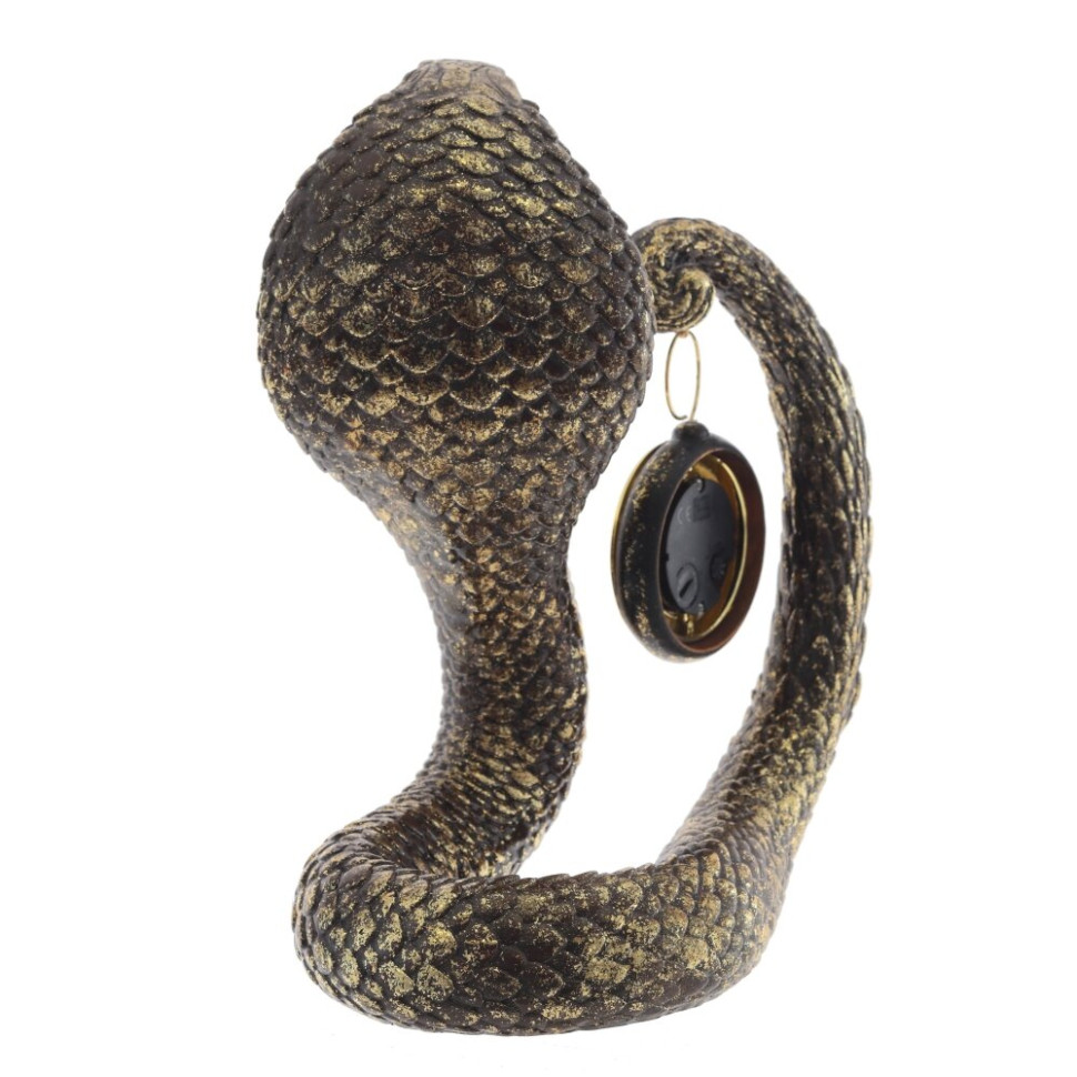 Фигурка декоративная с часами"Змея" (LR44x1 н/п), L22 W14 H25 см