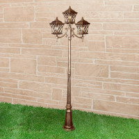 Наземный фонарь Cassiopeya Cassiopeya F/3 черное золото Elektrostandard