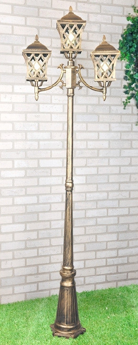 Наземный фонарь Cassiopeya Cassiopeya F/3 черное золото Elektrostandard