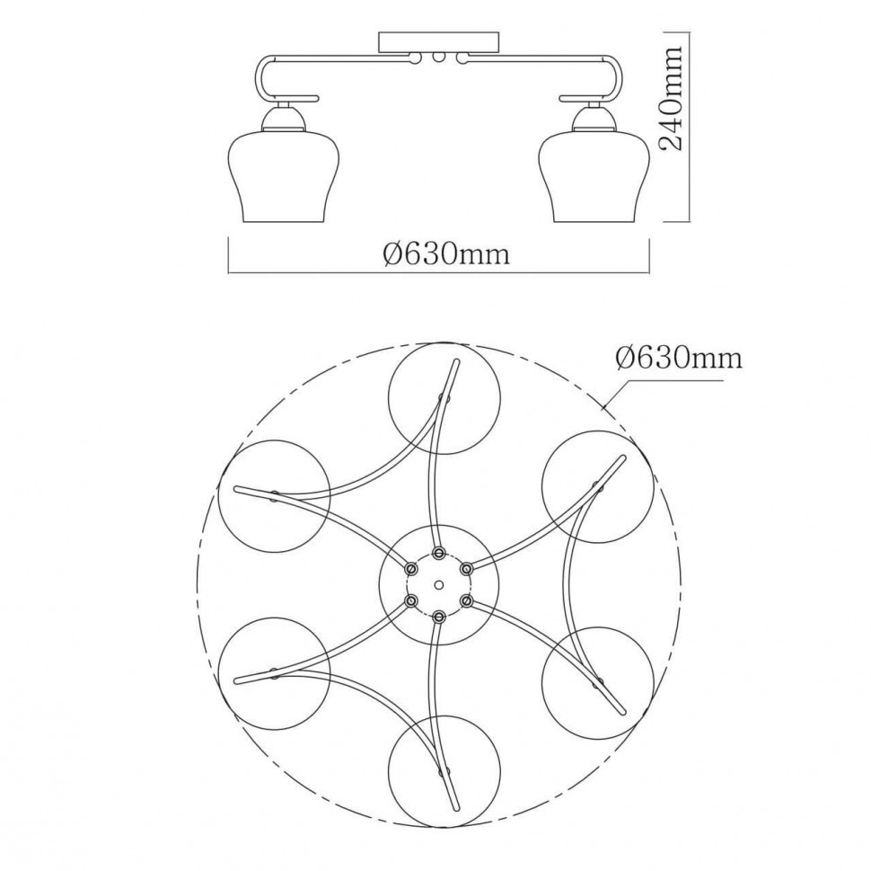 Потолочная люстра De Markt City Альфа 324017606