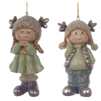 Фигурка декоративная "Дети",  L5 W3 H9,5 см, 2в.