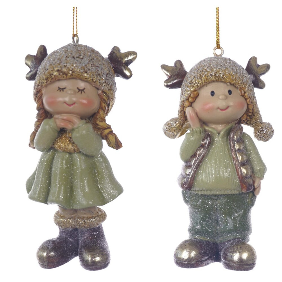 Фигурка декоративная "Дети",  L5 W3 H9,5 см, 2в.