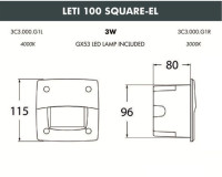Подсветка для лестниц и ступеней Leti 3C3.000.000.AYG1L Fumagalli