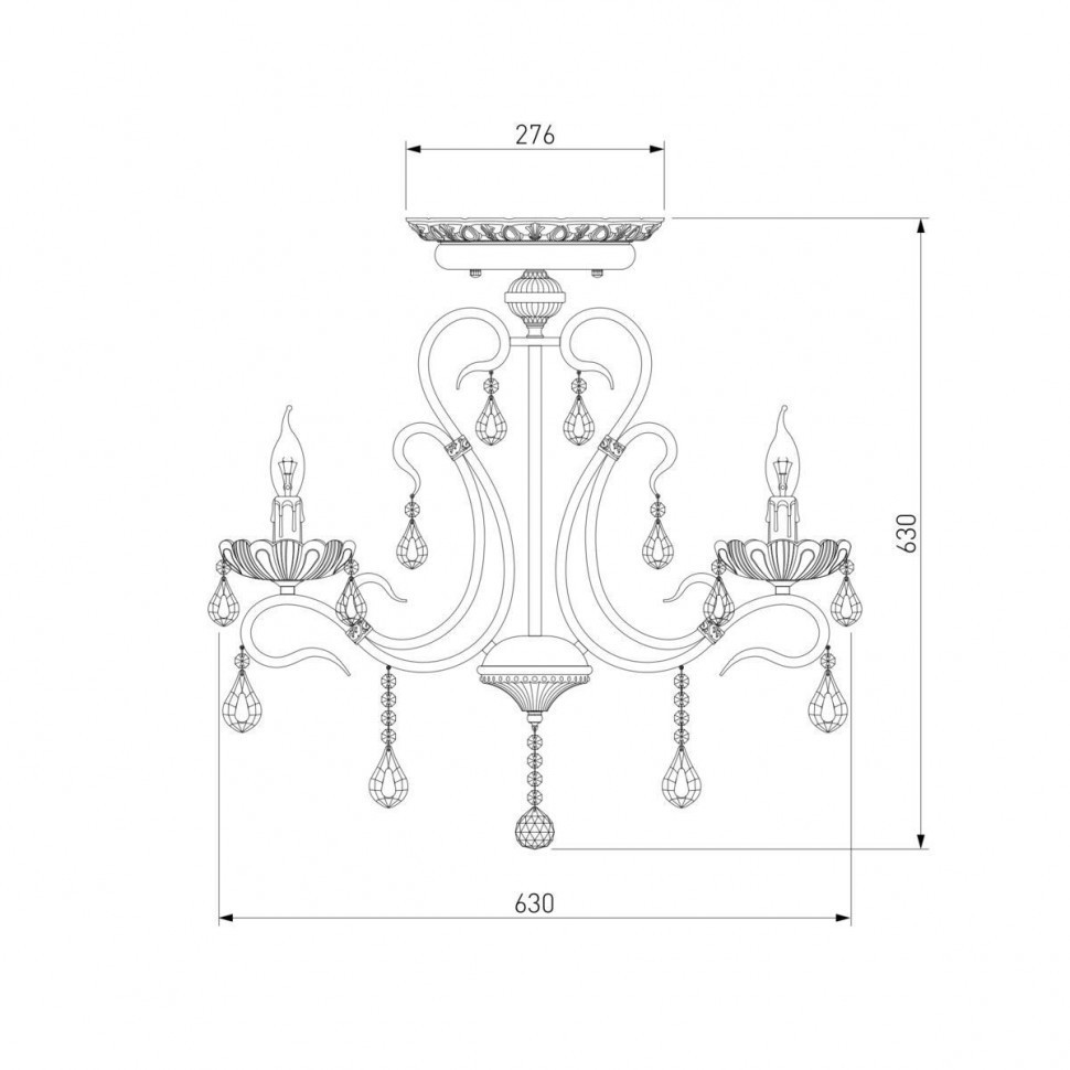 Подвесная люстра Eurosvet 12205/6 белый Strotskis