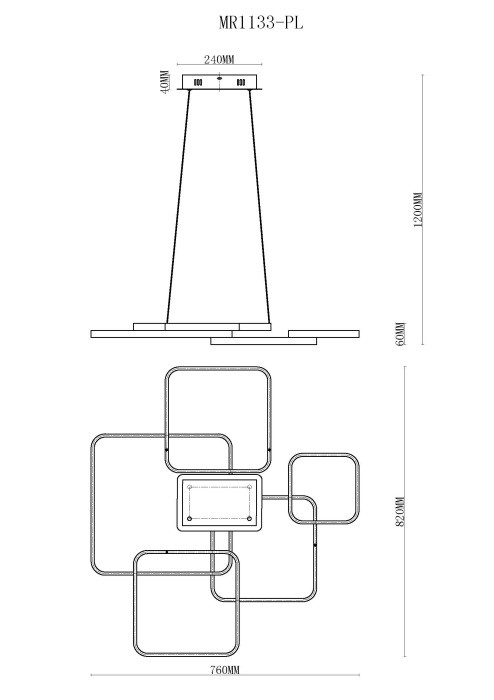 Подвесная люстра Victory MR1133-PL MyFar